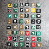 战术迷你PVC软胶魔术贴正方形边长2.5厘米贴章背包贴臂章胸章帽贴