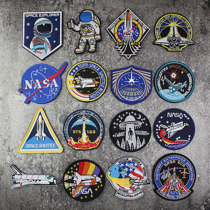 航空航天局徽章太空总署刺绣魔术贴航天飞机贴章nasa布贴臂章徽章