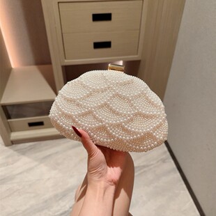 气质优雅珍珠晚宴包搭配礼服晚装包年会成人礼生日礼物派对包