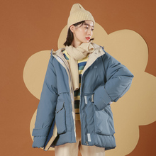 蜜妃儿棉服女短款2019新款工装棉衣1