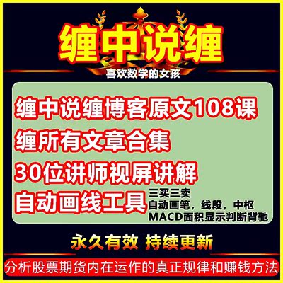 缠论视频教程108课详解缠中说禅教你炒股票 缠论自动画线工具
