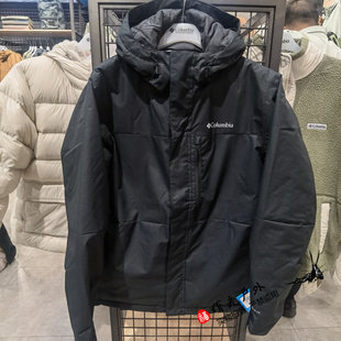 哥伦比亚Columbia2025秋冬男式 户外防水热能保暖夹棉冲锋衣WE6558