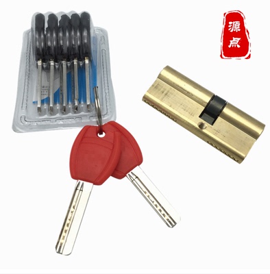 AB铜锁芯 全铜精品 配胶柄铜钥匙 规格齐全 防盗门锁芯