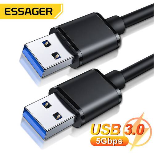 Essager USB to USB Extension Cable Type A Male to Male USB 3.0 Extender For Radiator Hard Disk Cable