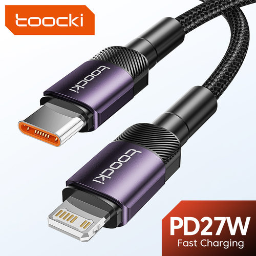 Toocki USB C Cable to iP Cable PD 27W for iPhone 14 13 Pro Max Pad Air iPhone XR X XS Max 8 7 6splus