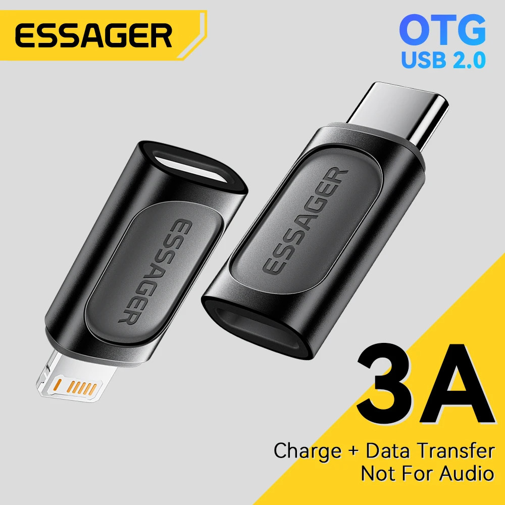 Essager Lighting To Type C OTG Adapter USB C To lighting 20W