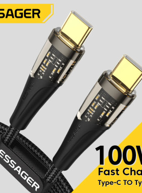 Essager PD 100W Cable USB C to C High Speed Charging 5A For Xiaomi POCO Huawei Oneplus iPad Macbook