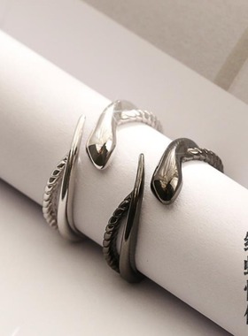 官方正品丨绳蛇情侣戒指男女一对潮流个性开口指环蛇年生肖蛇情侣