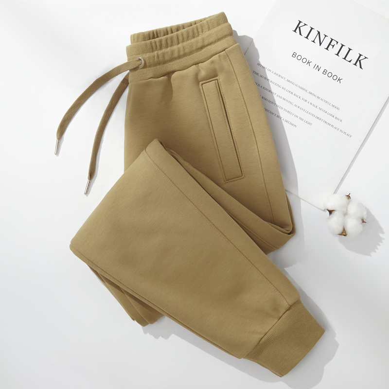 卡其色卫裤女新款春季运动裤