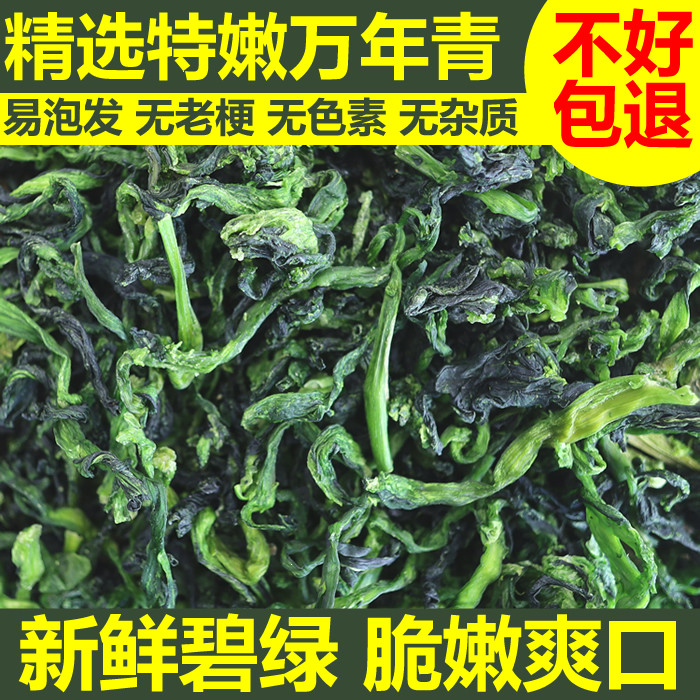 精选特嫩万年青菜干优质油菜嫩尖青菜干鲜嫩脱水菜芯蔬菜干橄榄菜