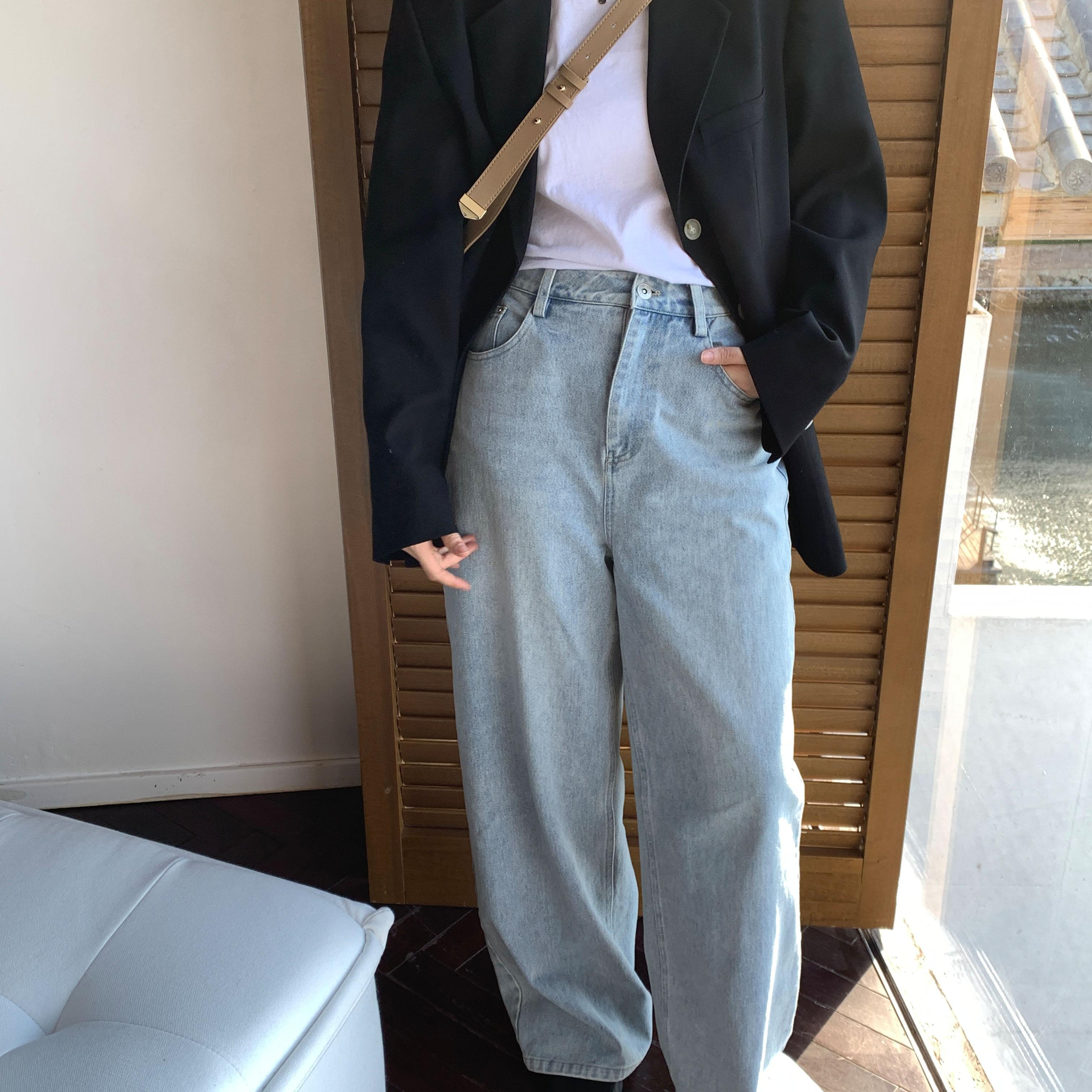 高腰现货韩国秋款长裤