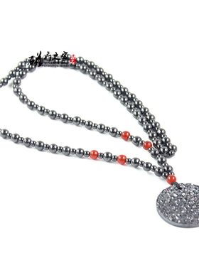 能量石项链保健圆牌百搭挂件吊坠