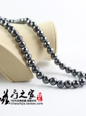 圆珠棱面磁石保健男女款情侣项饰