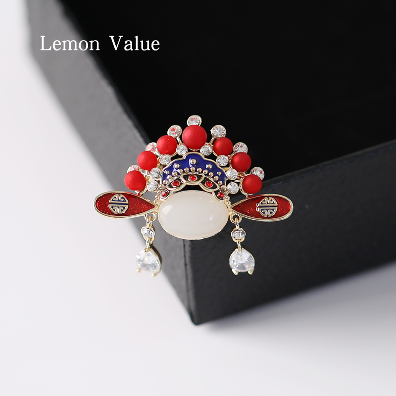 Lemon Value状元郎中国风胸针国潮花旦小生配饰胸花西装衣服别针