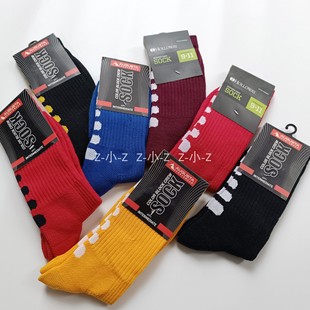 高橡筋毛巾袜男女袜 吸汗速干跑步运动袜 外贸尾货 毛圈底中筒袜