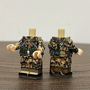 第三方现货 二战主题 德军 末日迷彩 四面印刷 环印 军事积木人仔