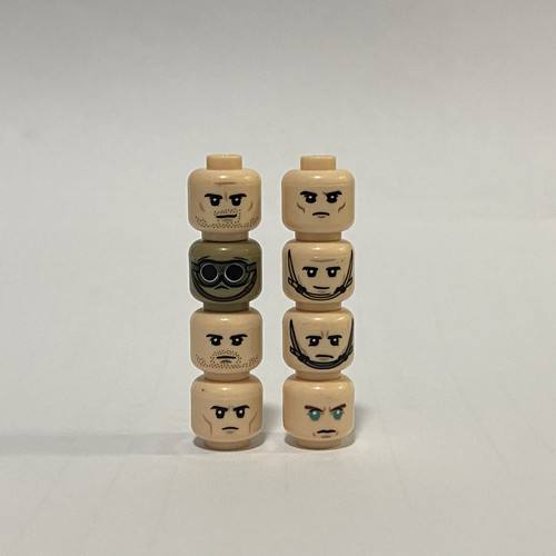 现货  第三方 军事人仔 印刷表情 战术士兵 积木MOC