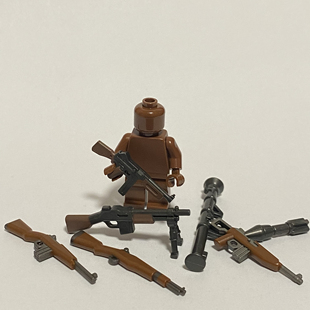 第三方人仔配件 美军 步枪 手枪 火箭筒 军事拼装积木人仔玩具