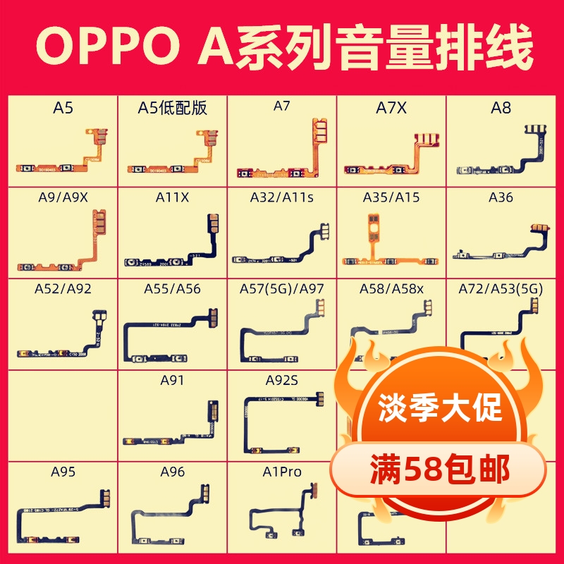 适用音量排线OPPOA95A96音量