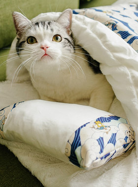 保暖精致印花全手工被子猫窝