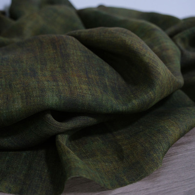 苎麻面料 炫彩印花轻薄垂感纯麻面料 夏凉新中式上衣旗袍服装布料