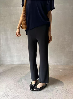 摩登mdeng高腰显瘦九分微喇裤女2026夏新款百搭修身休闲裤61608B