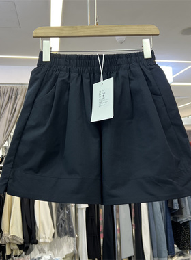纽芮25105夏季新品松紧高腰宽松显瘦阔腿A字休闲短裤热裤女潮