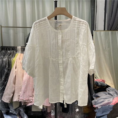 宽松型通勤短袖棉麻BOLATU柏