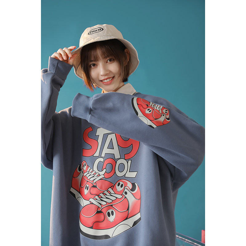 @中性风2025新款圆领卫衣图形印花情侣潮流WY605P43控58,男装卫衣,星座517A-1