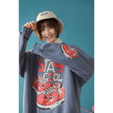 @中性风2025新款圆领卫衣图形印花情侣潮流WY605P43控58，男装卫衣，星座517A-1