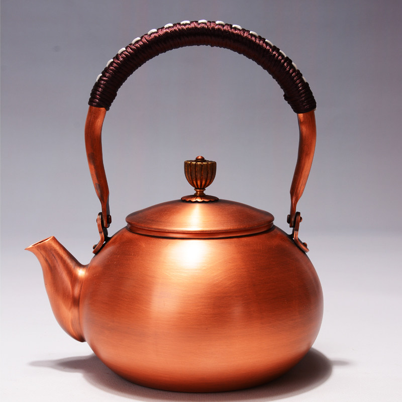 京界临 手工纯紫铜壶烧水壶煮茶壶养生壶泡茶壶 功夫茶具铜器