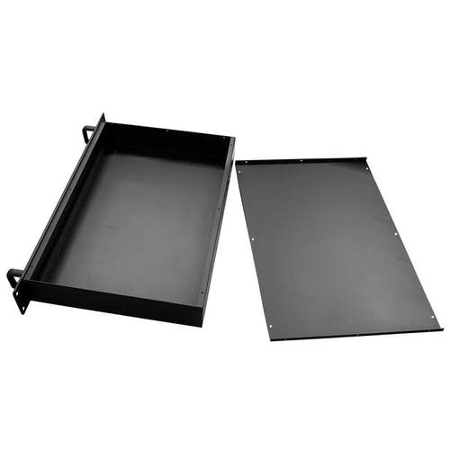 1.U工控机箱服器软路由机架式ATX主板迷你黑色5金EDJ外壳钣务加工