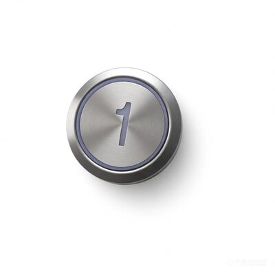 DA511电梯按钮配件通用圆形橙光