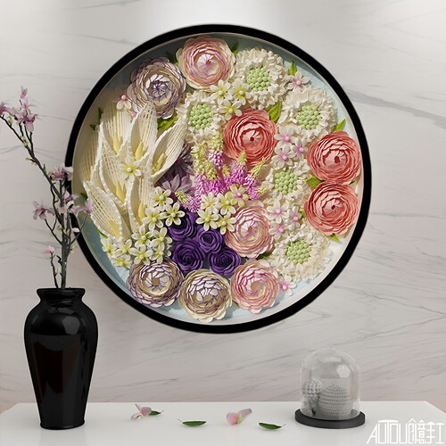 花好月圆好寓意AUTOU创意手工diy