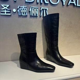 626 坡跟中筒靴高靴626 圣德俪尔2025年秋冬新款