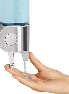 simplehuman15/30/45磅盎司不锈钢壁挂式泵皂液器家居用品清洁