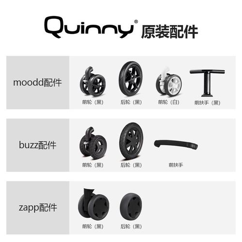 Quinny zapp flex/moodd/buzz婴儿推车配件篷头前轮后轮前扶手