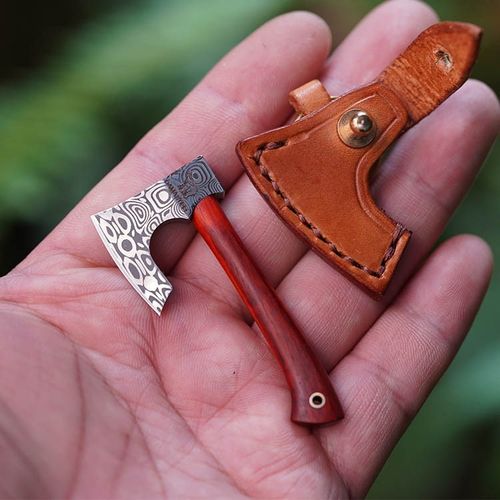 奥地利博乐M390粉末钢袖珍小斧头 edc钥匙扣迷你瑞粉大马士革斧