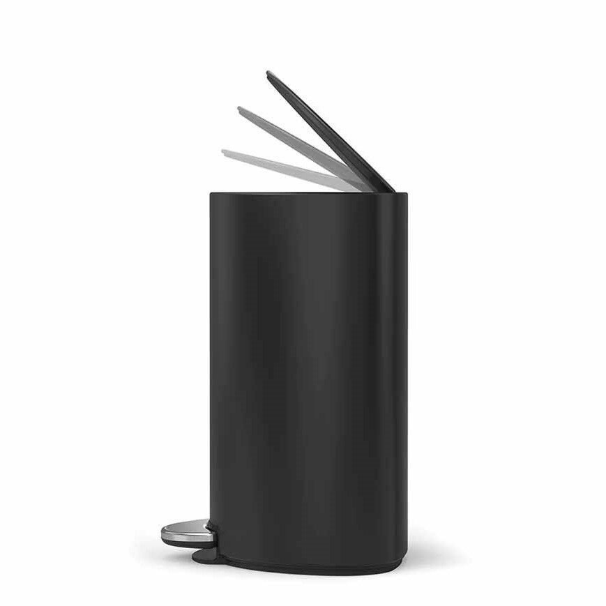 美国Simplehuman6升半圆脚踩垃圾桶不锈钢脚踩垃圾桶家居内桶轻便