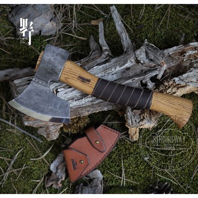 乌克兰strongway雕刻斧迷你手斧子挖勺木杯BC露营木工具野营装备