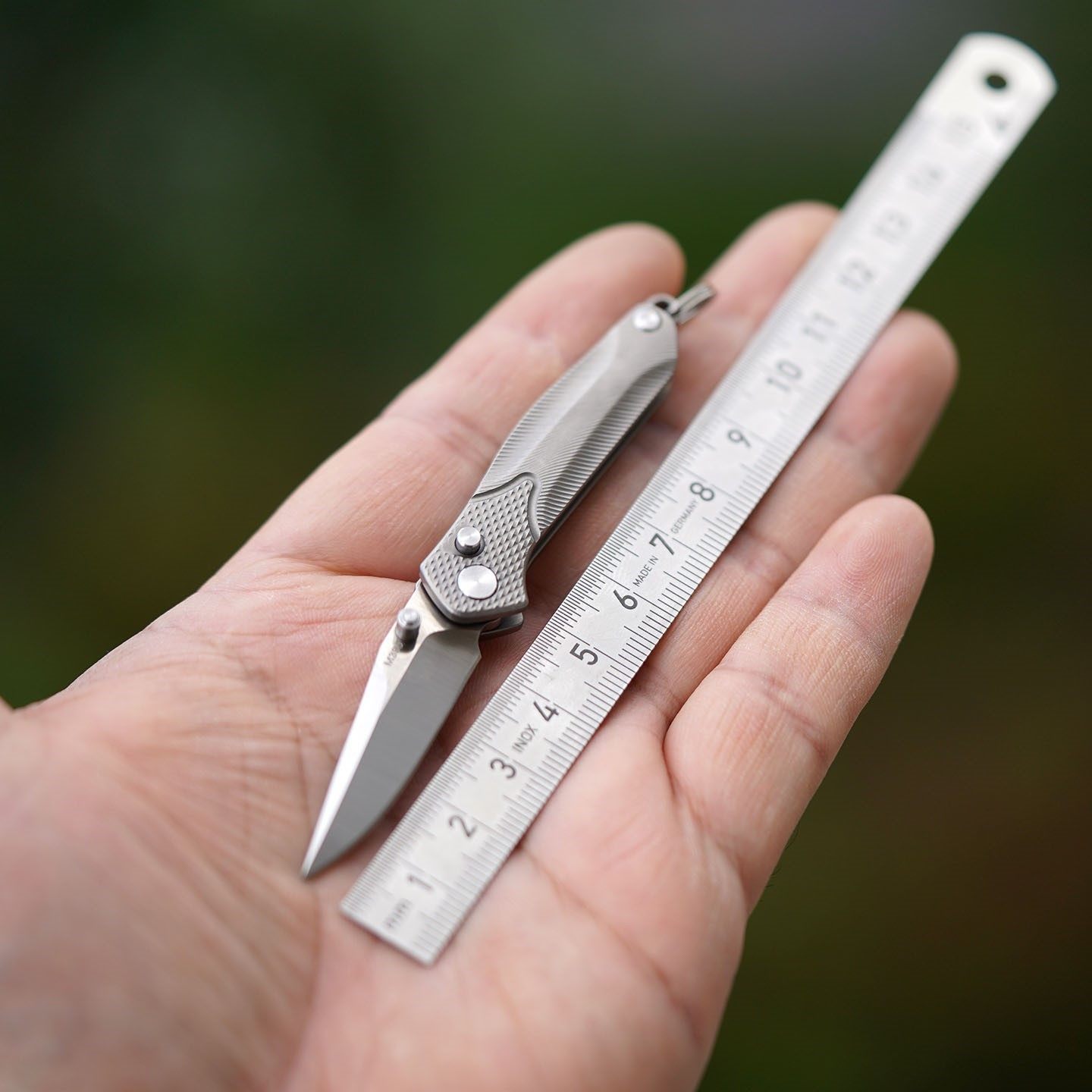 m390神钢高硬度粉末钢钥匙扣edc便携随身钛合金小折刀开箱开包裹