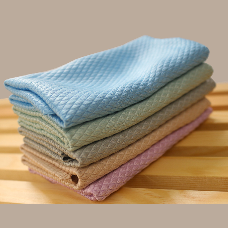 超细纤维鱼鳞玻璃抹布吸水