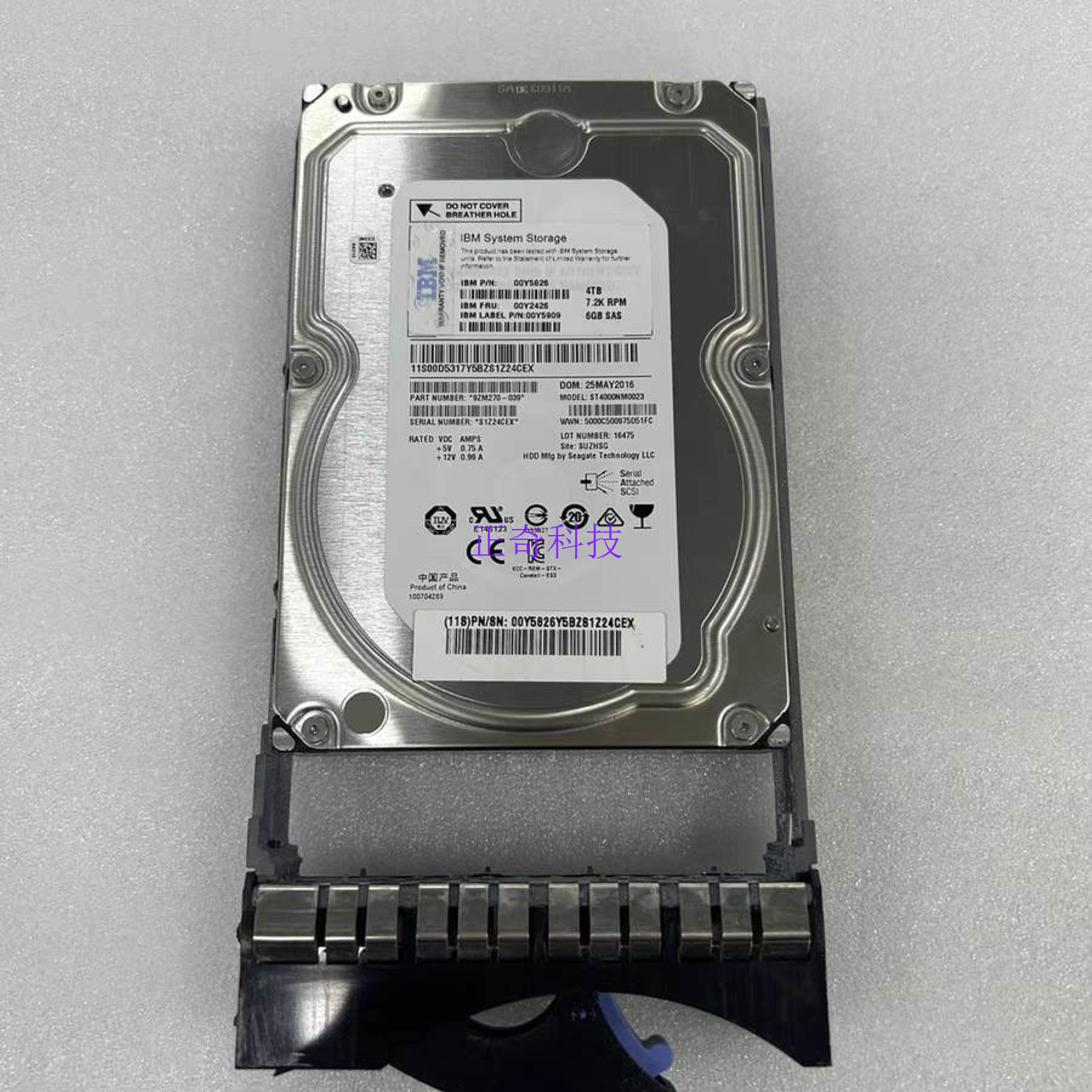 IBM ST4000NM0023 00Y5826 00Y2426 00Y5909 4T 7.2K SAS 6Gb硬盘