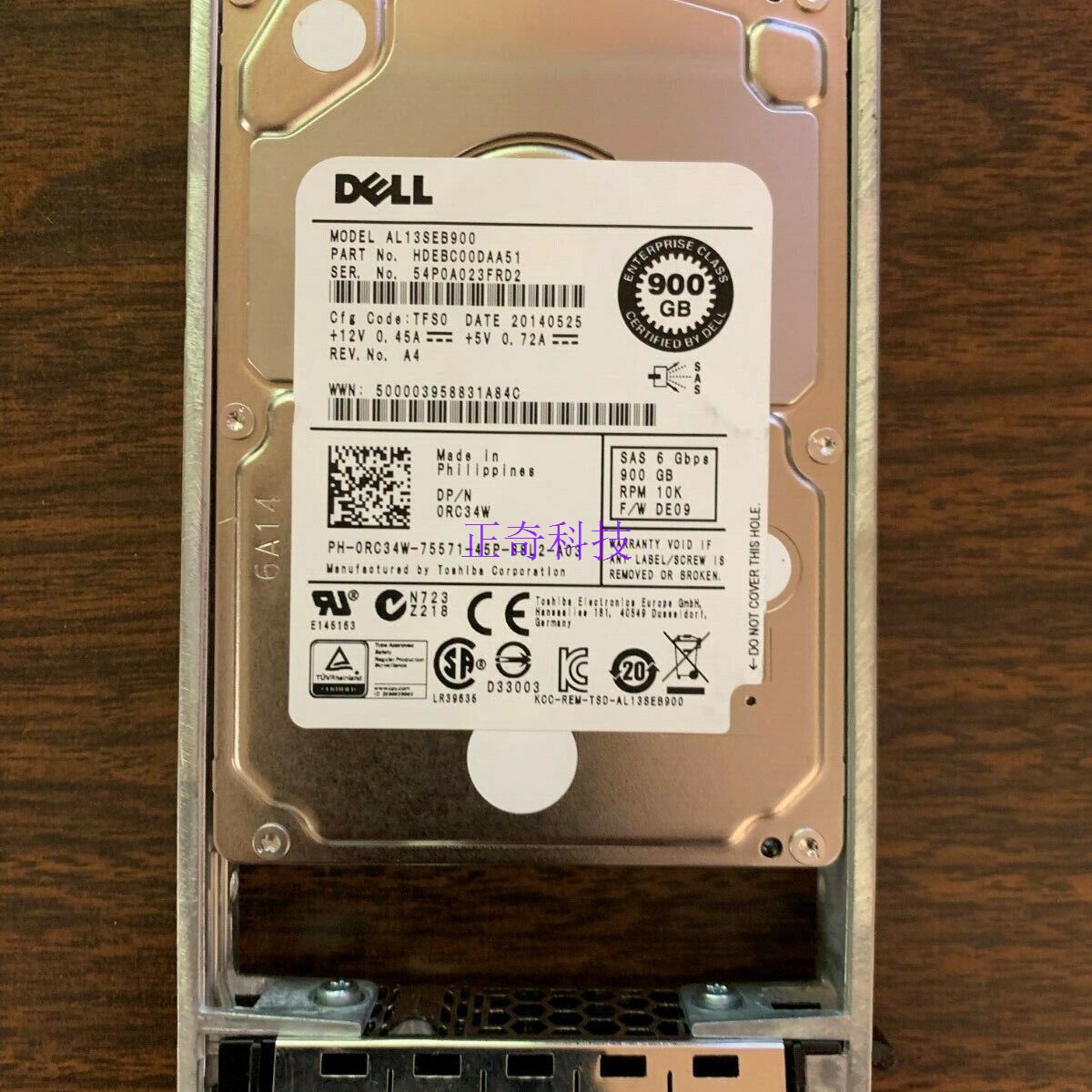 DELL ST900MM0006 0RC34W H5WGN 02RR9T 04X1DR 900G 10K SAS硬盘