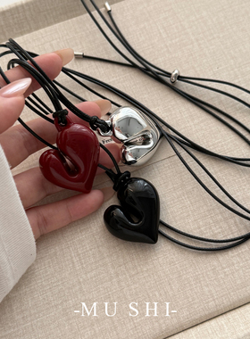 木石有言韩系复古亚克力吊坠项链