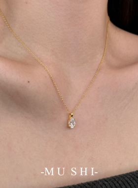 水滴吊坠项链女轻奢小众高级感