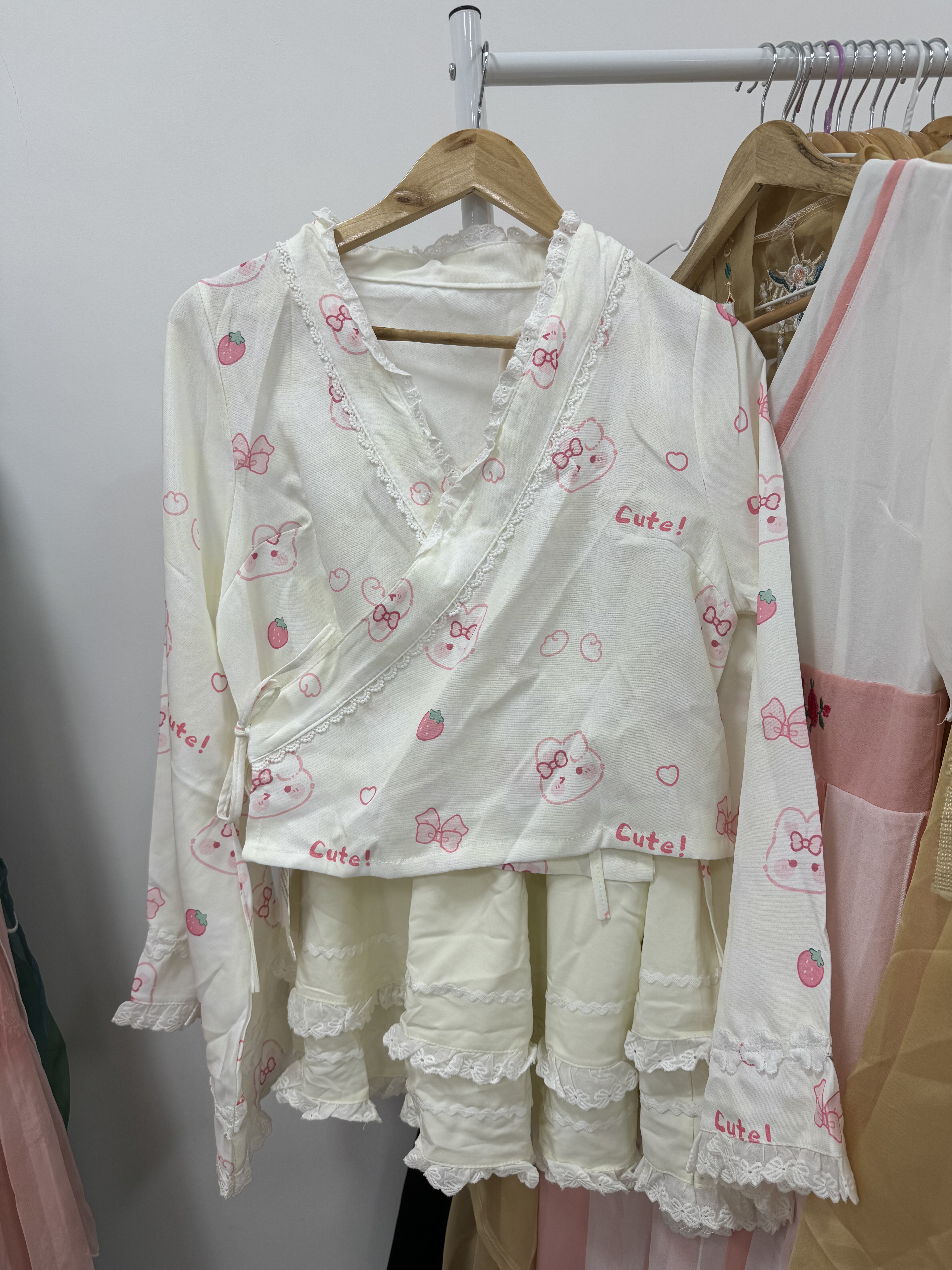 079   S尺码奶兔女仆酱和服日式小厨娘可爱兔兔和风套装