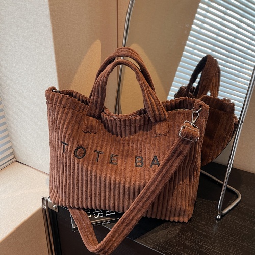 秋冬大容量托特包女灯芯绒手提袋