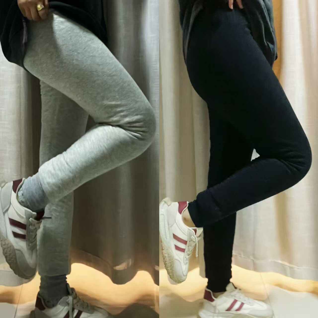 冬季水洗棉花男女中老年保暖棉裤修身家居裤贴身高腰弹力打底裤子