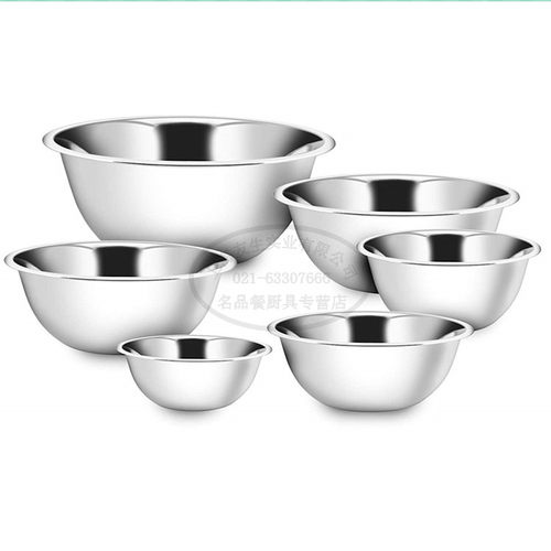 加厚不锈钢拌料水果沙拉盆物斗